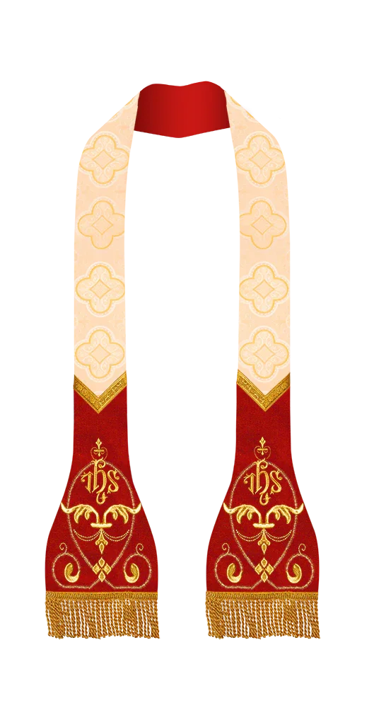 Liturgical Stole with embroidered motif