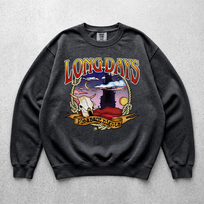 Long Days Pleasant Nights garment-dyed sweatshirt