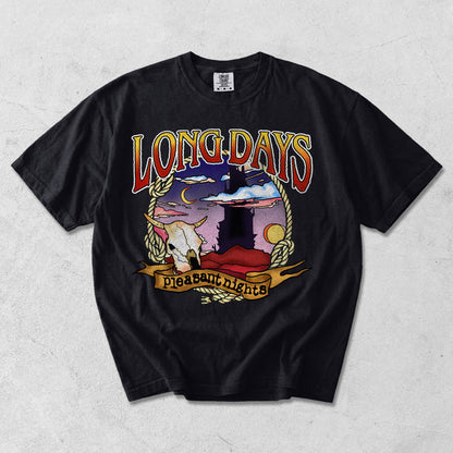Long Days Pleasant Nights Garment Dyed Tee