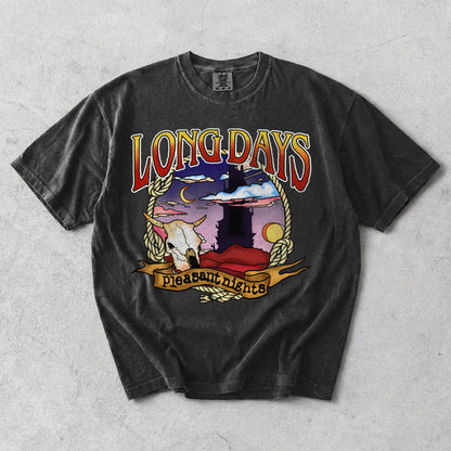 Long Days Pleasant Nights Garment Dyed Tee