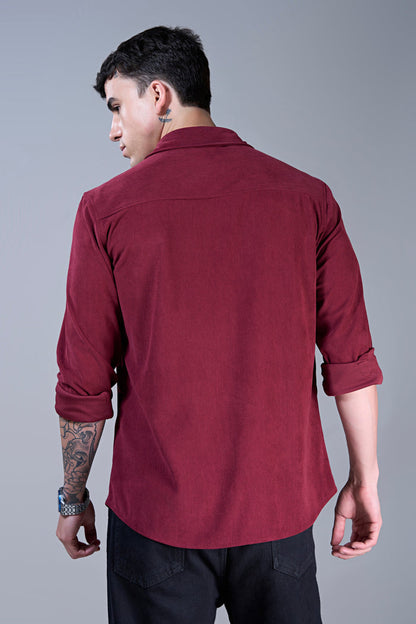 Maroon - Corduroy Shirt