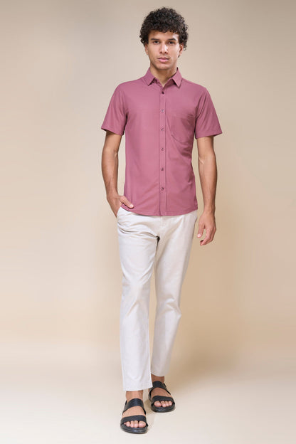 Maroon - Smart Tech Pocket Shirt Maxzone Clothing