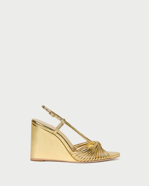 Marren Gold Leather Wedge