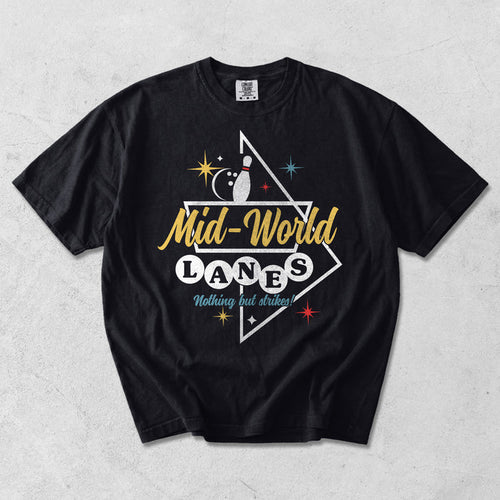 Mid-World Lanes Garment Washed Tee