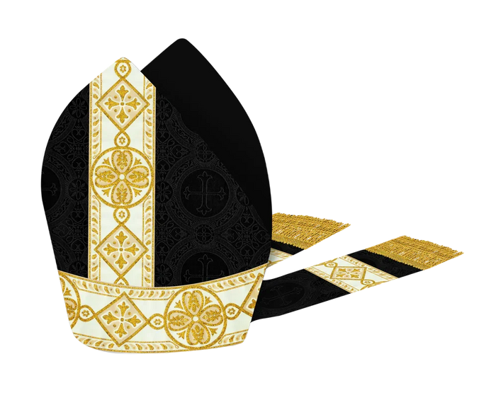 Mitre with adorned lace