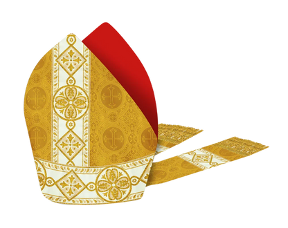 Mitre with adorned lace