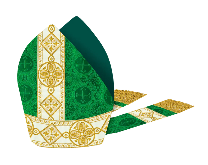 Mitre with adorned lace