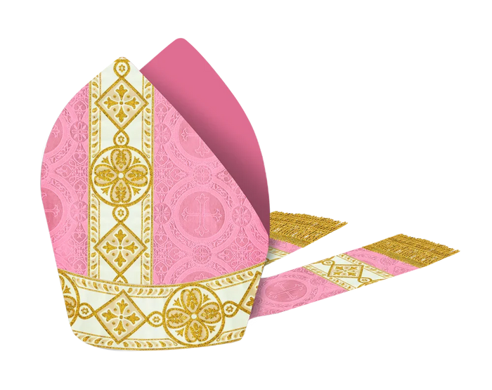 Mitre with adorned lace