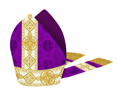Mitre with adorned lace