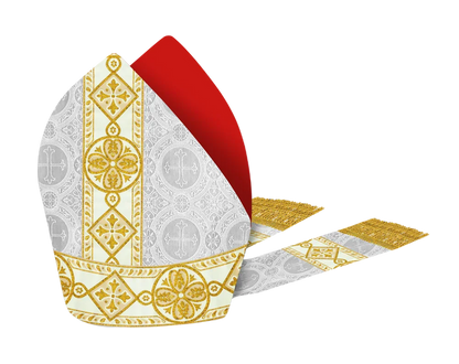 Mitre with adorned lace