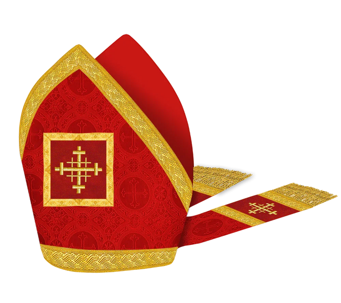 Damask / Jerusalem Cross / Red