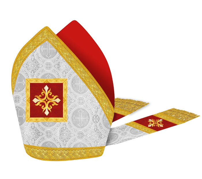 Damask / Designer Cross / White - Red