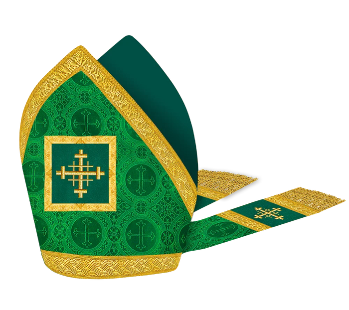 Damask / Jerusalem Cross / Green