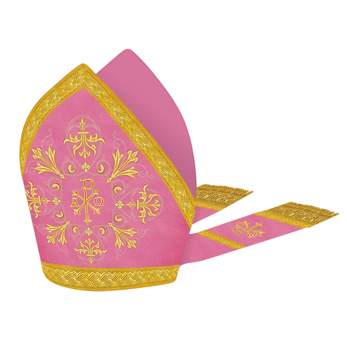 Mitre with embroidered motif