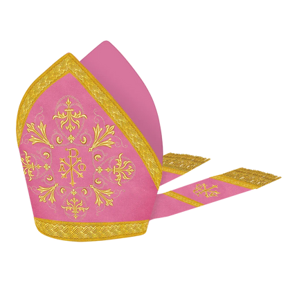 Mitre with embroidered motif