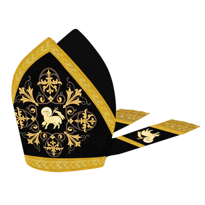 Mitre with embroidered motif