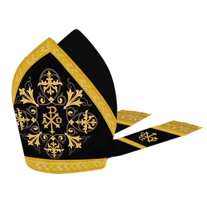 Mitre with embroidered motif