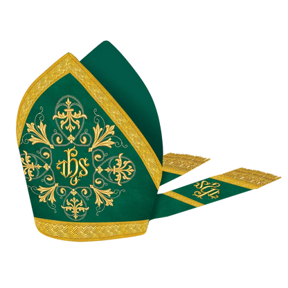 Mitre with embroidered motif