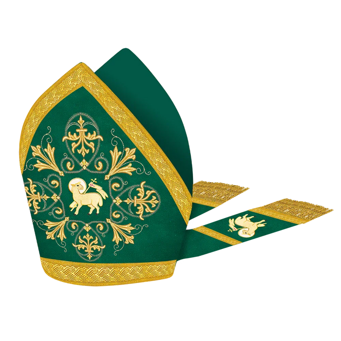 Mitre with embroidered motif