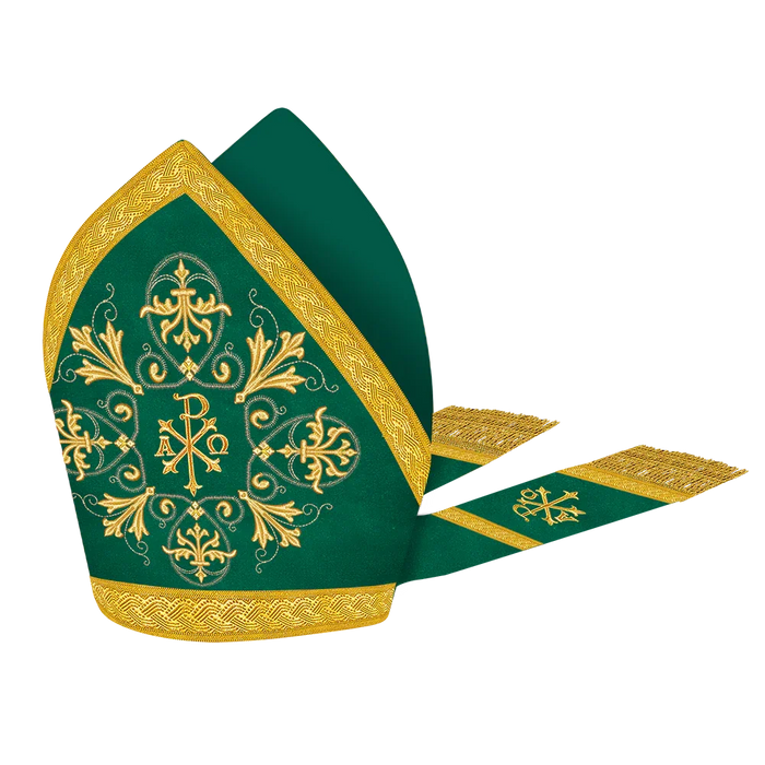 Mitre with embroidered motif