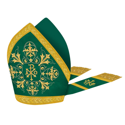 Mitre with embroidered motif