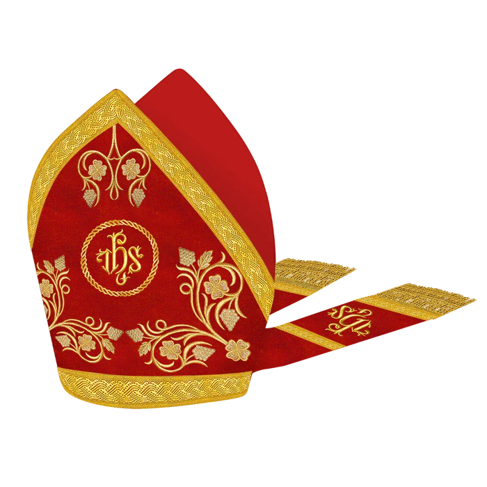Mitre with grapes embroidery
