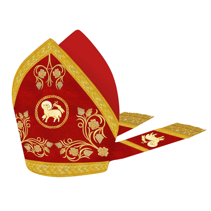 Mitre with grapes embroidery