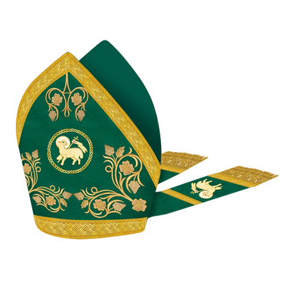Mitre with grapes embroidery