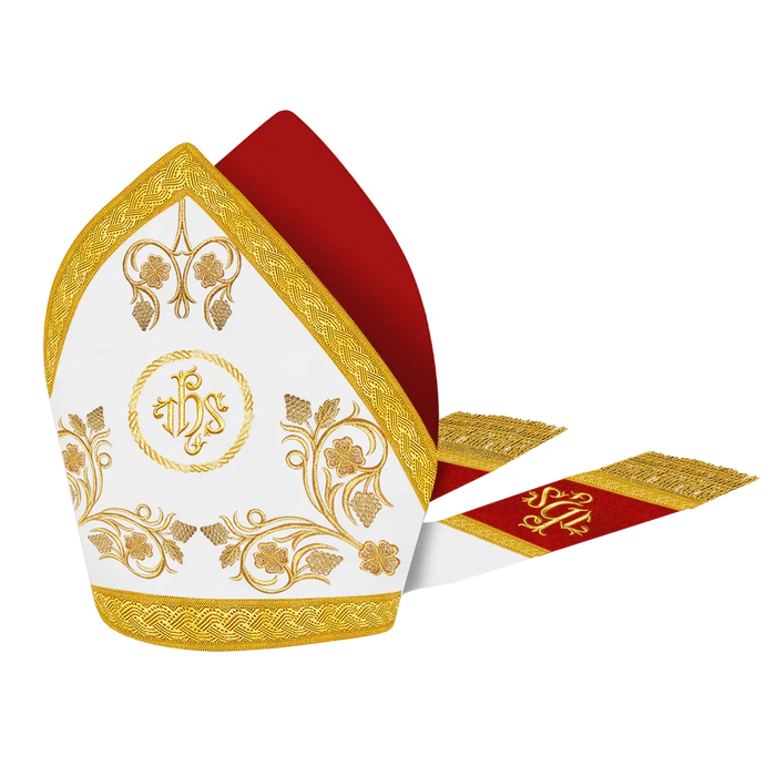Mitre with grapes embroidery