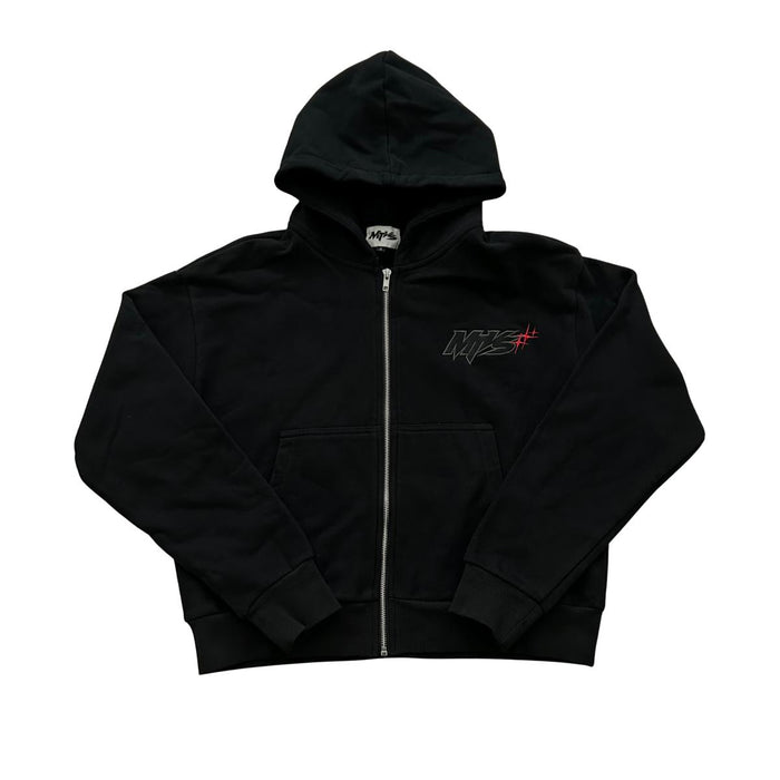 MTVS Cropped Zip-Up Hoodie Black