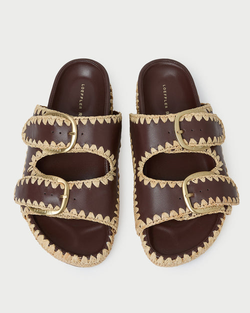 Nico Chocolate/Natural Two-Band Sandal