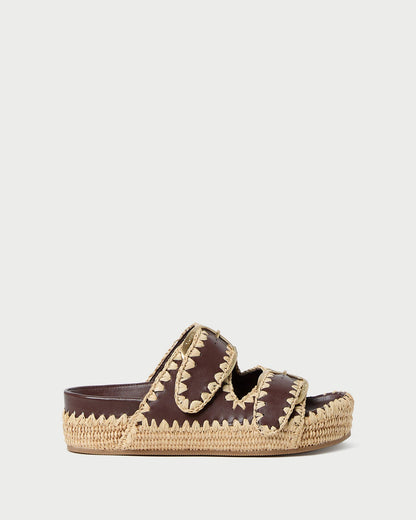Nico Chocolate/Natural Two-Band Sandal