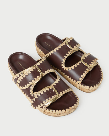 Nico Chocolate/Natural Two-Band Sandal