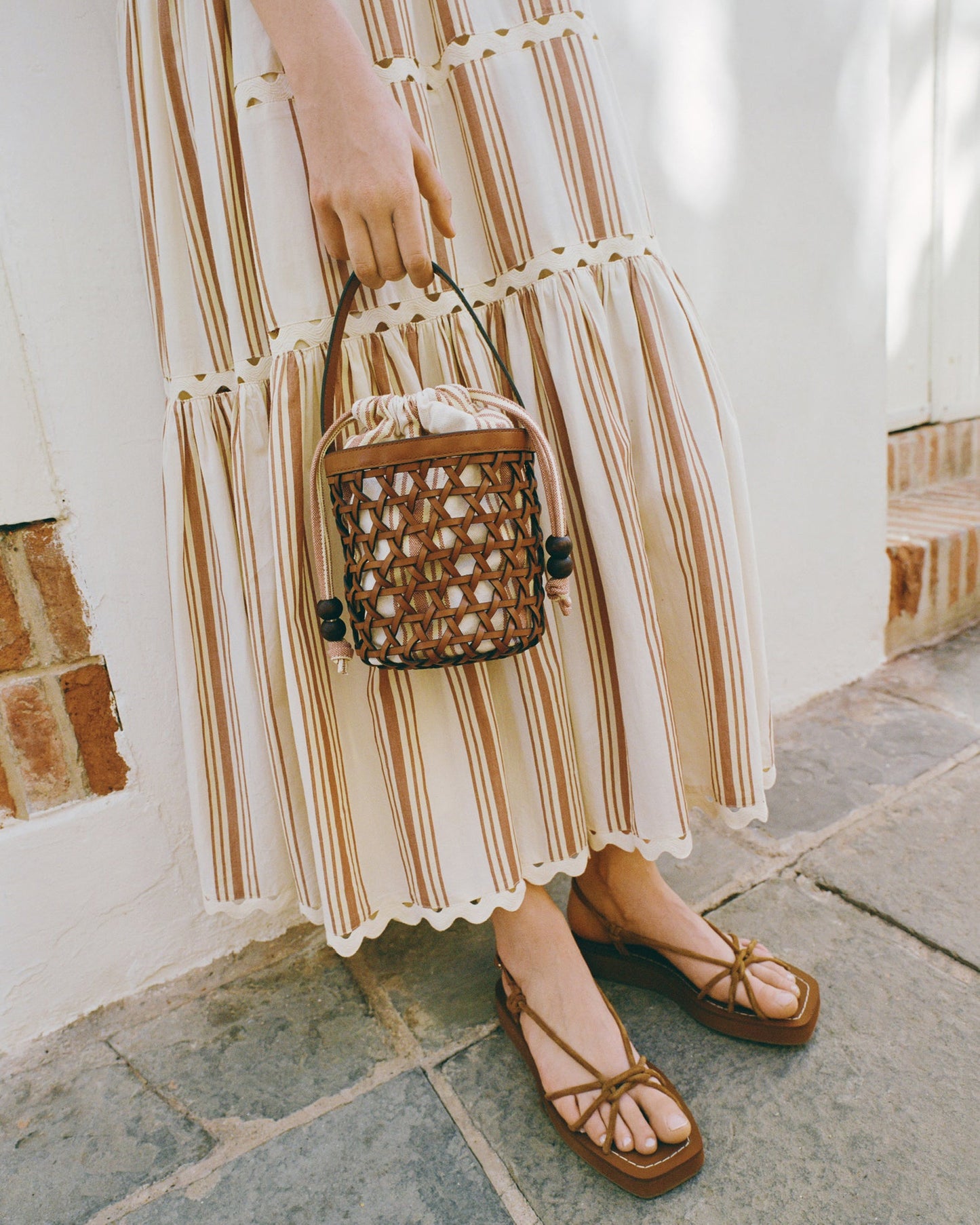 Nomi Cacao Suede Platform Sandal