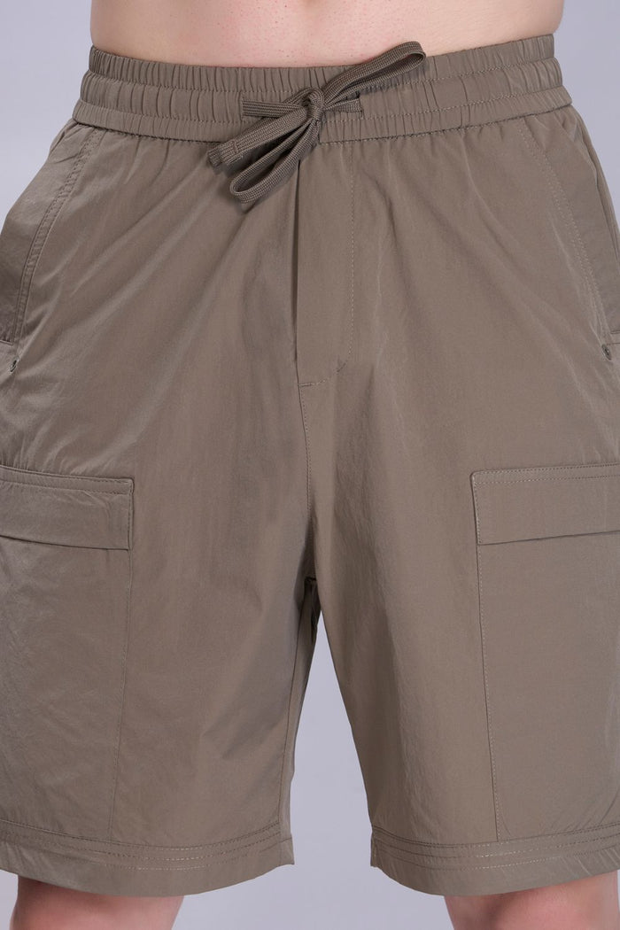 Olive  -  Cargo Zip Pocket Shorts