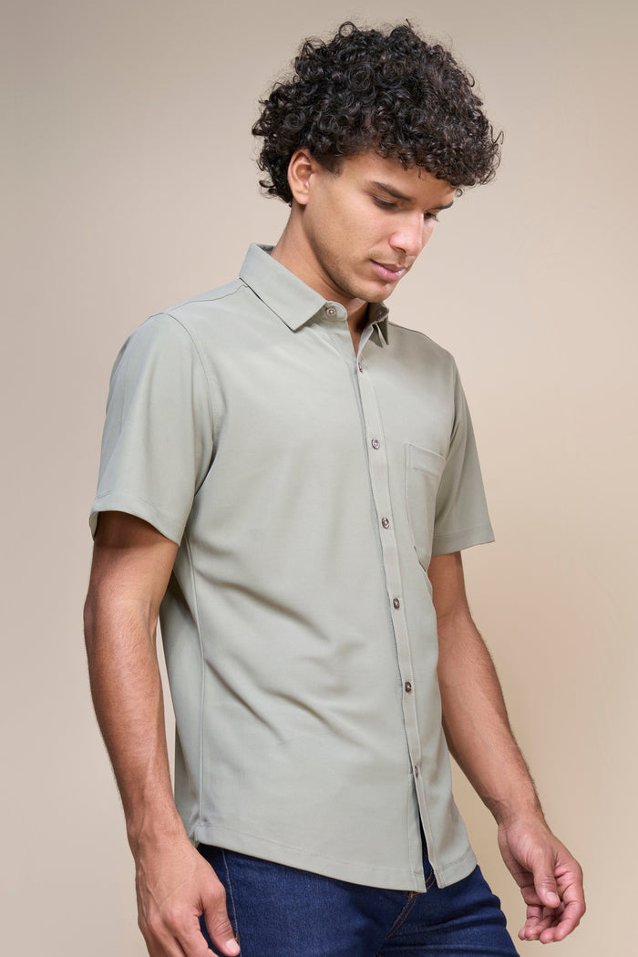 Olive - Smart Tech Pocket Shirt Maxzone Clothing