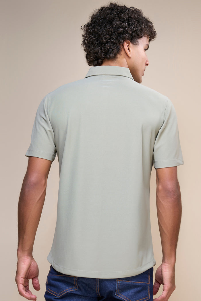 Olive - Smart Tech Pocket Shirt Maxzone Clothing