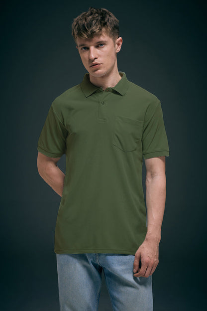 Olive Green Smart Tech Pocket + Polo