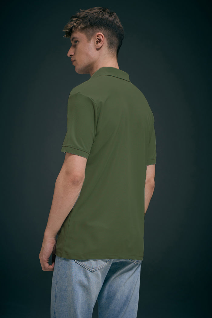 Olive Green Smart Tech Pocket + Polo