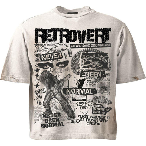 Retrovert Rhinestone Never Been Normal T-Shirt White