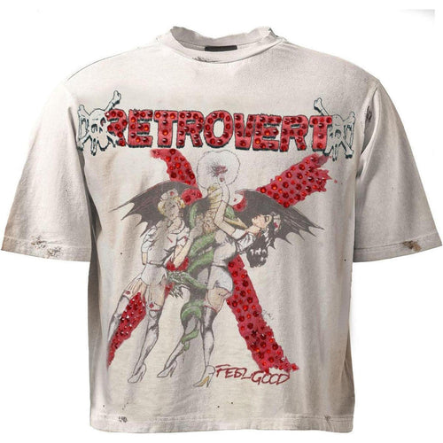 Retrovert Rhinestone Nurse T-Shirt White