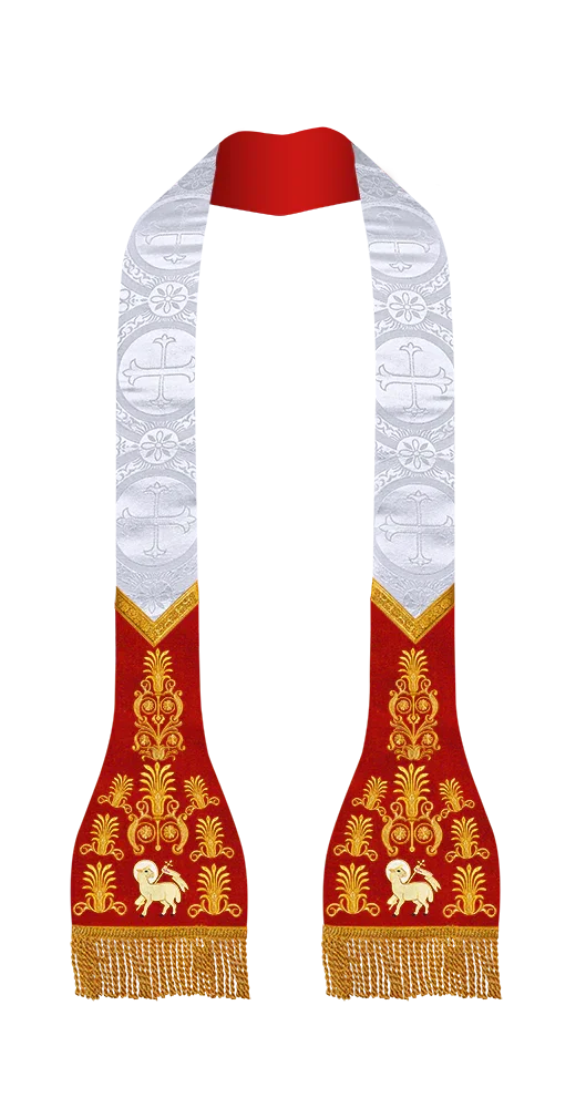 Damask / Agnus Dei / White - Red
