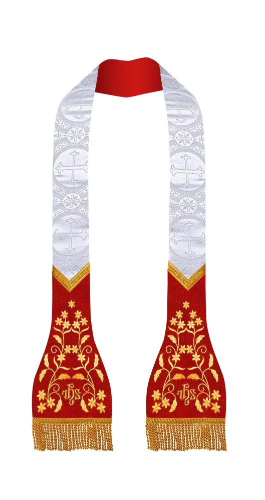 Damask / IHS / White - Red