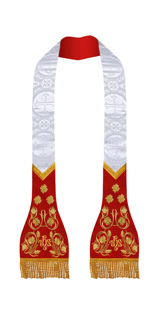 Damask / IHS / White - Red