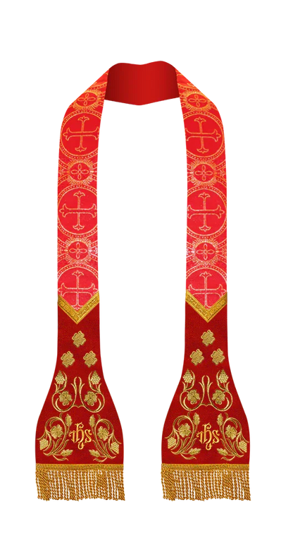 Roman Stole with grapes embroidery