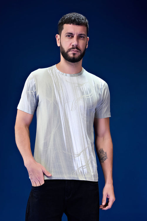 Sage Green - AOP Round Neck T-shirt