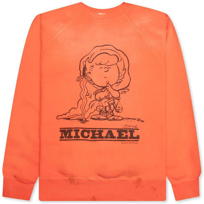Saint Mxxxxxx Crewneck Sweatshirt Orange