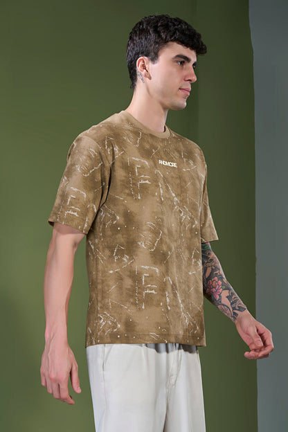 Sand Stone - Aop Core Oversize T-shirt