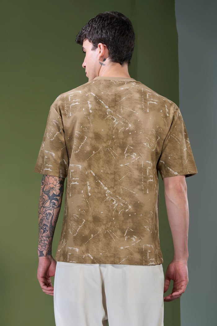 Sand Stone - Aop Core Oversize T-shirt