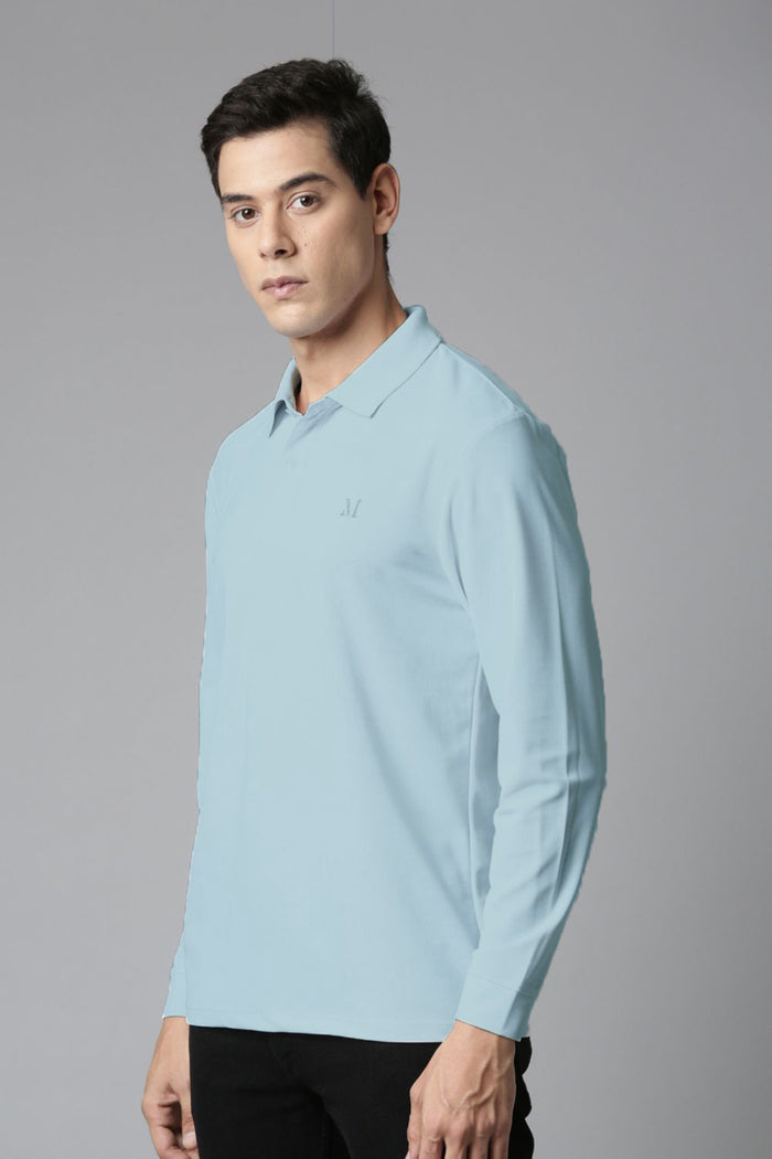 Sea Foam Full Sleeve Smart Tech Polo